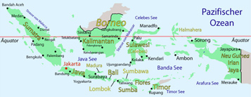 Karte von Indonesien (Map of Indonesia)
