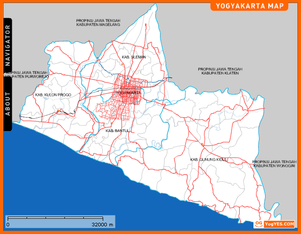 yogyakarta / jogja map