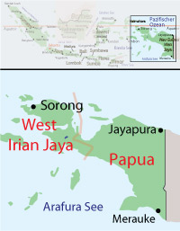 Karte von Papua / Irian Jaya